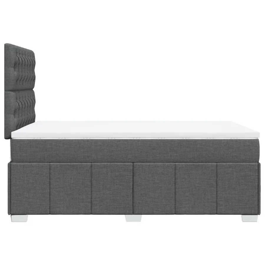 Sommier à lattes de lit avec matelas Gris foncé 120x200cm Tissu - 7