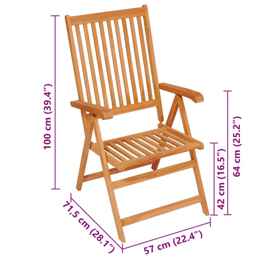 Chaises de jardin lot de 4 avec coussins gris Bois teck solide - 11