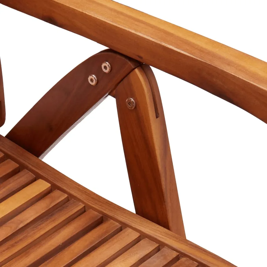 Chaises inclinables de jardin lot de 6 bois massif acacia - 8