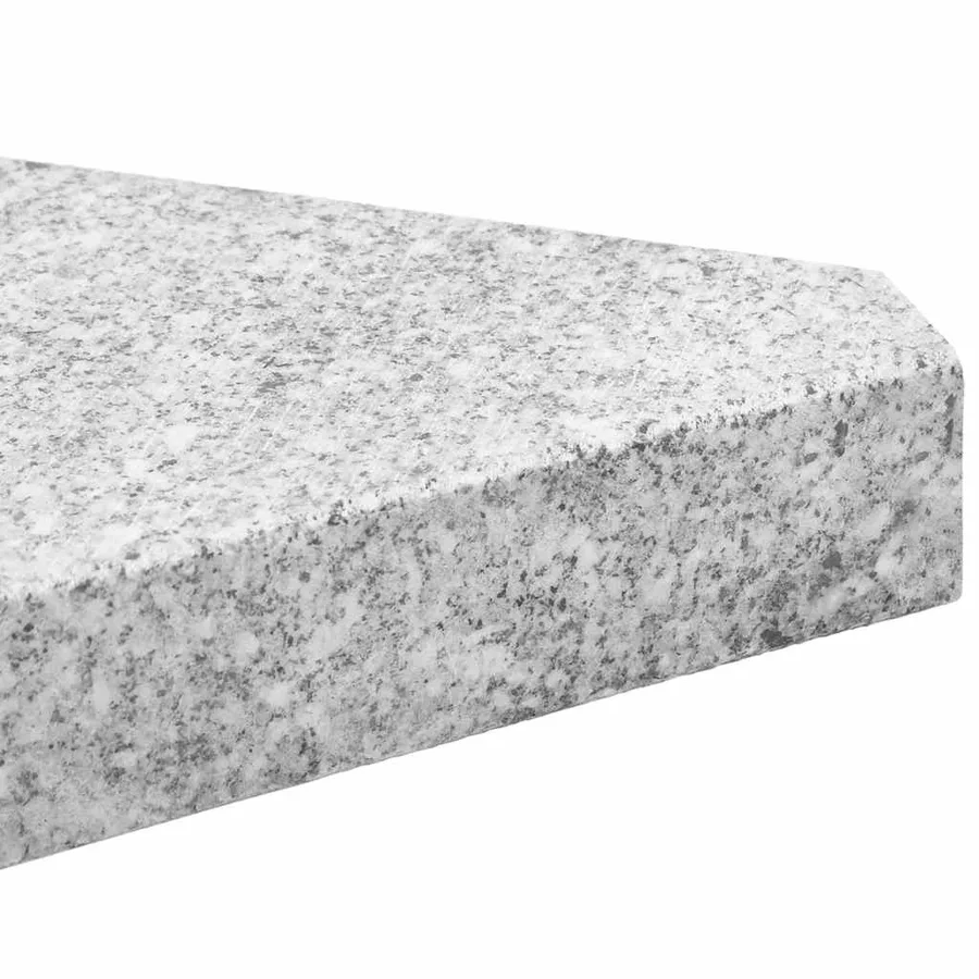 Plaques de poids de parasol 4 pcs triangulaire granit gris 14kg - 7