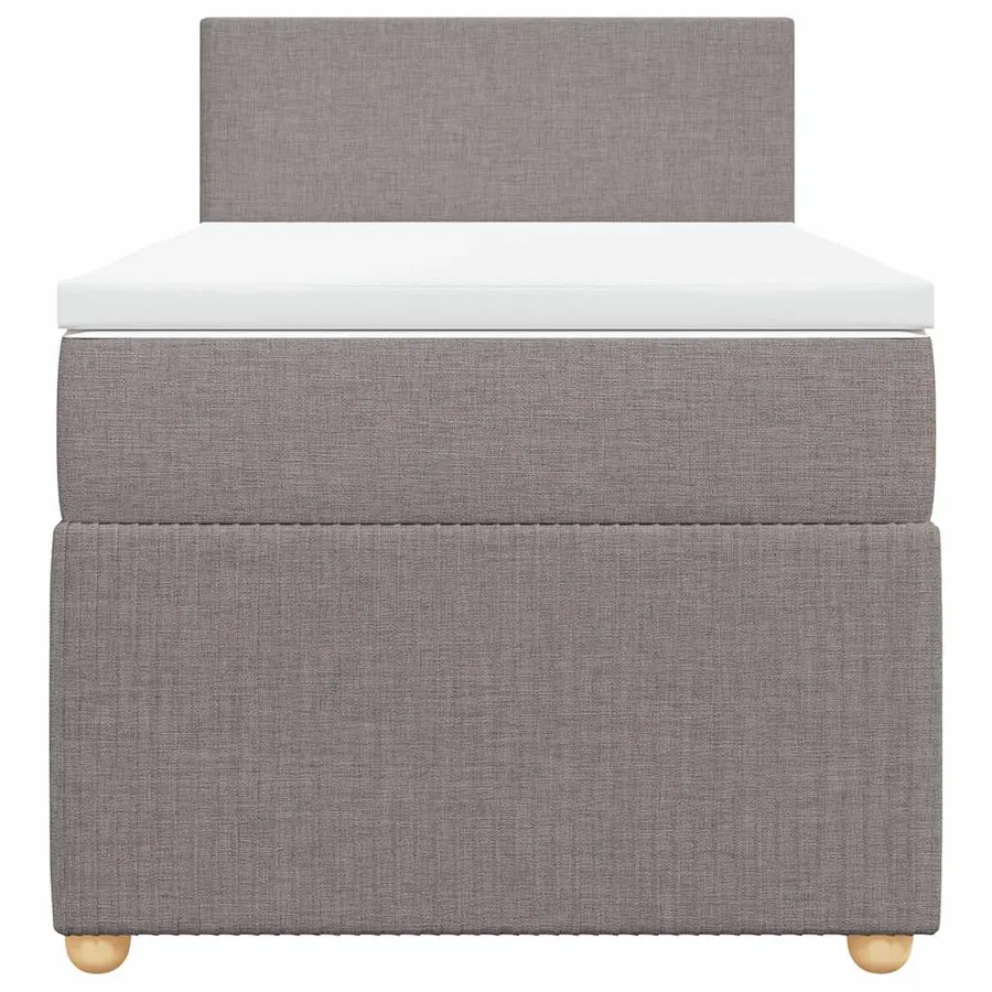 Sommier à lattes de lit avec matelas Taupe 100x200 cm Tissu - 4