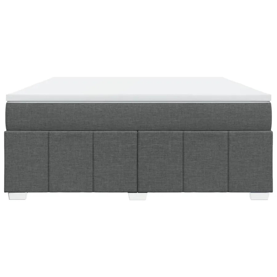 Sommier à lattes de lit avec matelas Gris foncé 180x200cm Tissu - 4