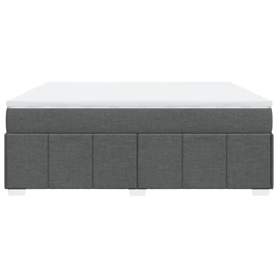 Sommier à lattes de lit avec matelas Gris foncé 180x200cm Tissu - 8