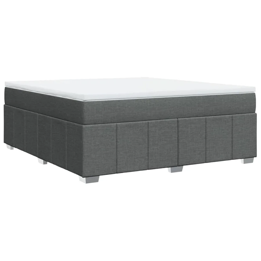 Sommier à lattes de lit avec matelas Gris foncé 180x200cm Tissu - 9