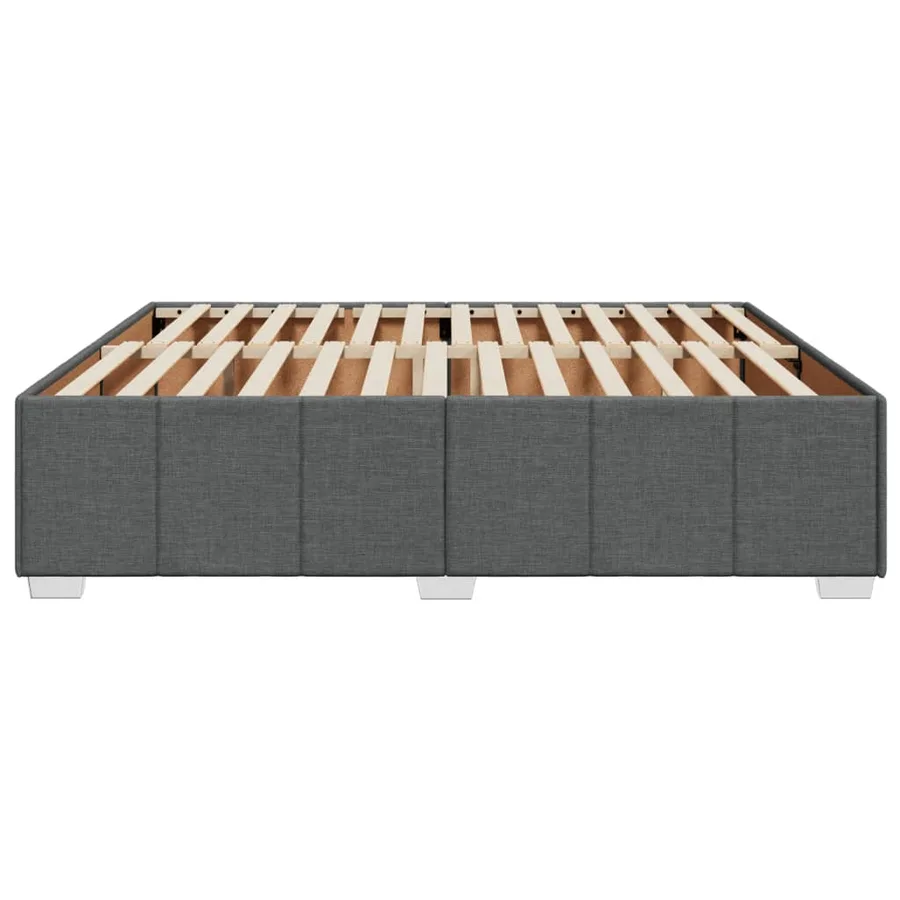 Cadre de lit sans matelas gris foncé 180x200 cm tissu - 5