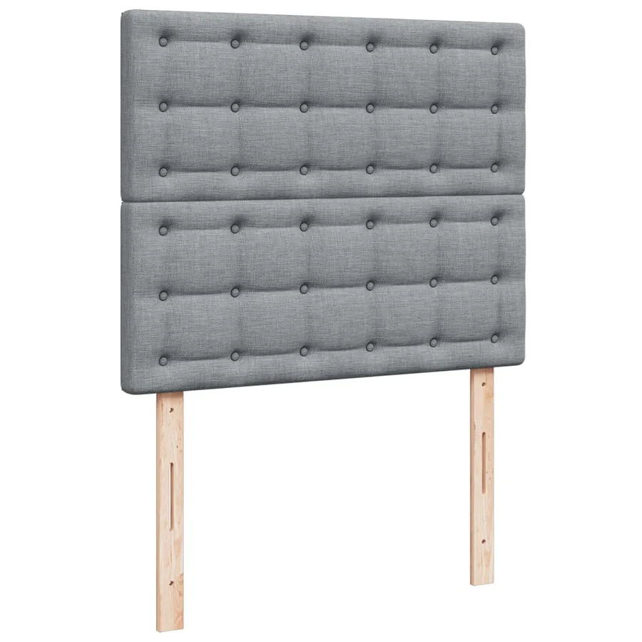 Sommier à lattes de lit avec matelas Gris clair 120x200cm Tissu - 7