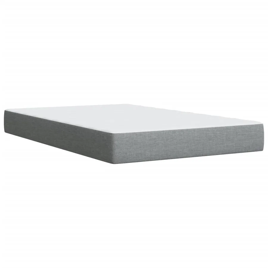 Sommier à lattes de lit avec matelas Gris clair 120x200cm Tissu - 10