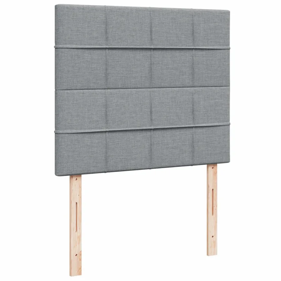 Sommier à lattes de lit avec matelas Gris clair 120x200cm Tissu - 7