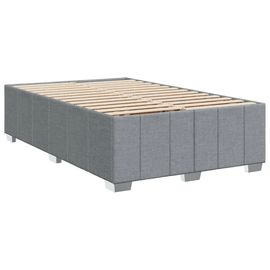 Sommier à lattes de lit avec matelas Gris clair 120x200cm Tissu - 8