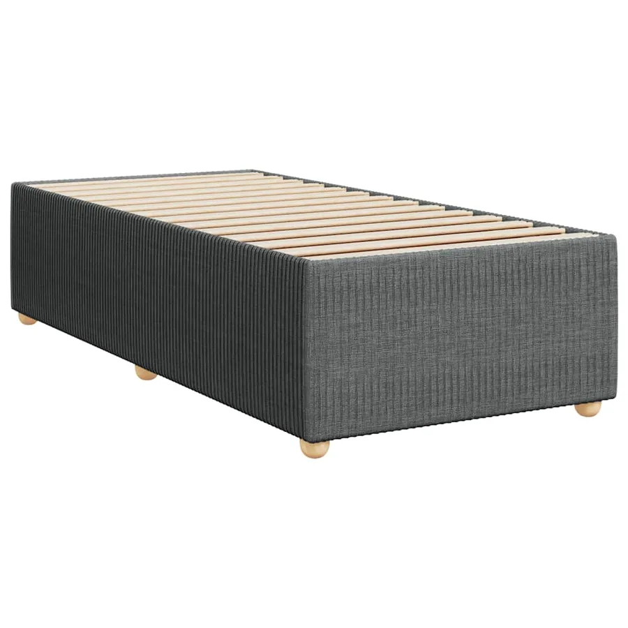 Sommier à lattes de lit avec matelas Gris foncé 80x200 cm Tissu - 10
