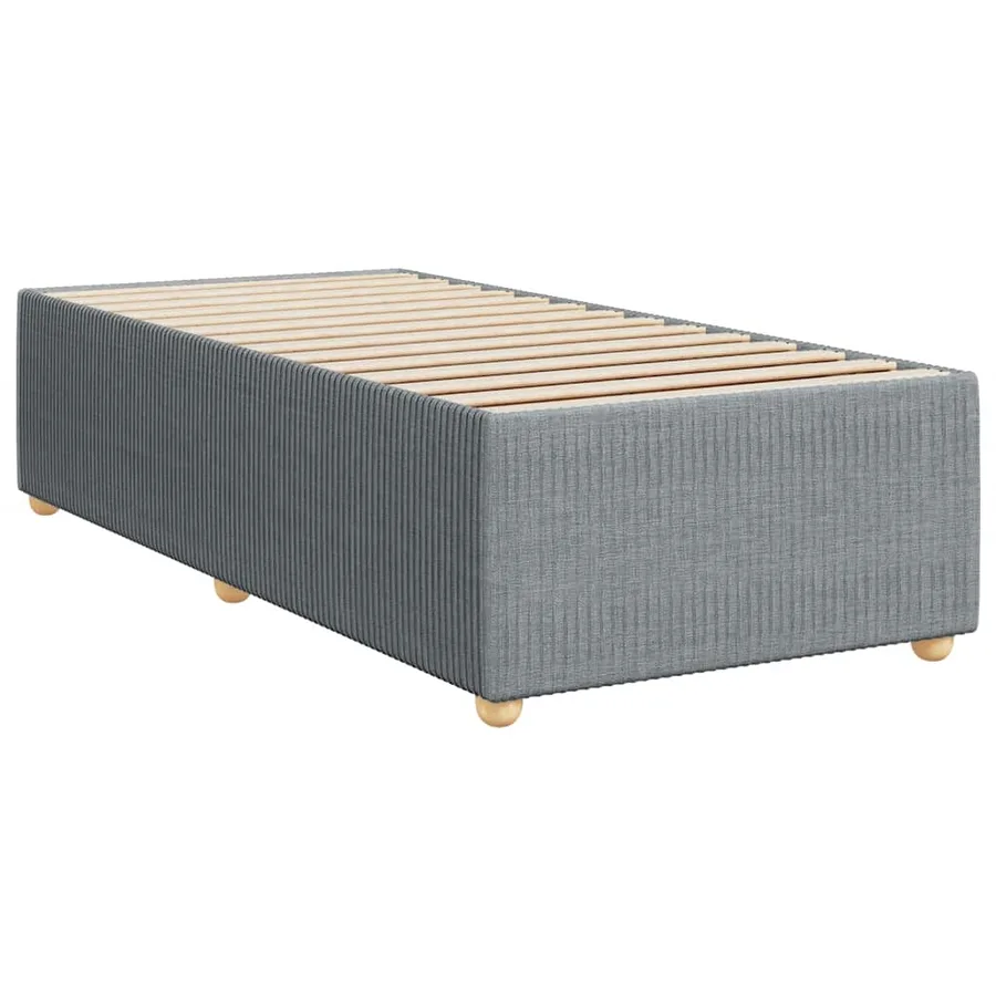 Sommier à lattes de lit avec matelas gris clair 80x200 cm tissu - 9