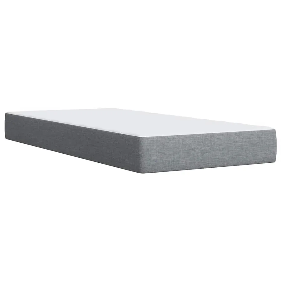 Sommier à lattes de lit avec matelas gris clair 80x200 cm tissu - 10