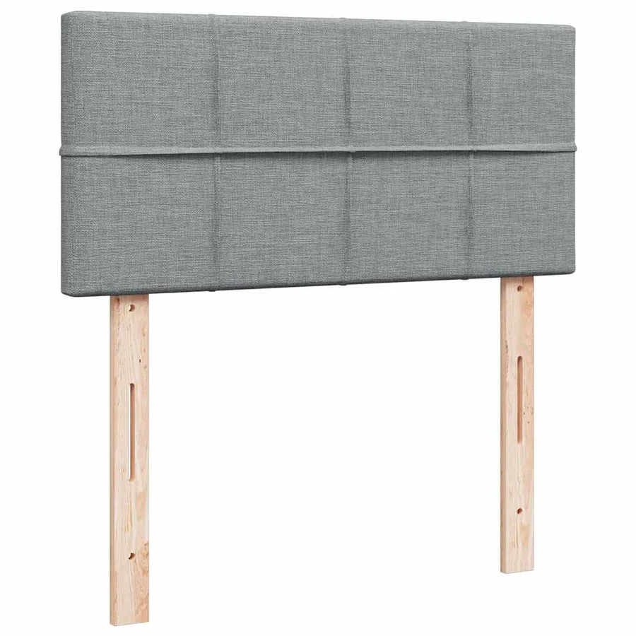 Sommier à lattes de lit avec matelas gris clair 80x200 cm tissu - 12