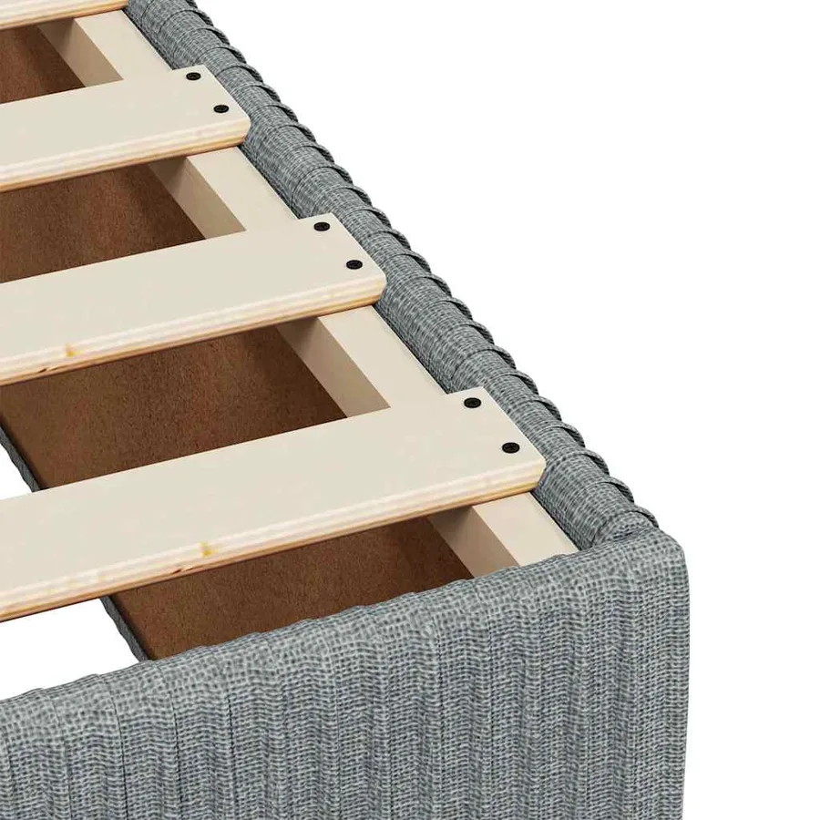 Sommier à lattes de lit avec matelas gris clair 80x200 cm tissu - 13