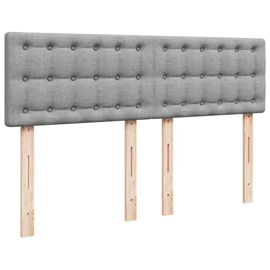 Sommier à lattes de lit avec matelas Gris clair 160x200cm Tissu - 12