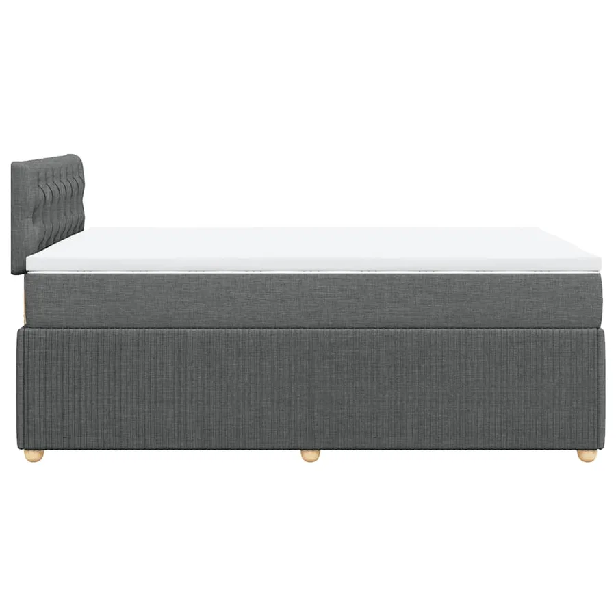 Sommier à lattes de lit avec matelas gris foncé 120x190cm tissu - 5