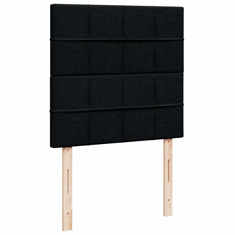 Sommier à lattes de lit avec matelas Noir 90x200 cm Tissu - 9