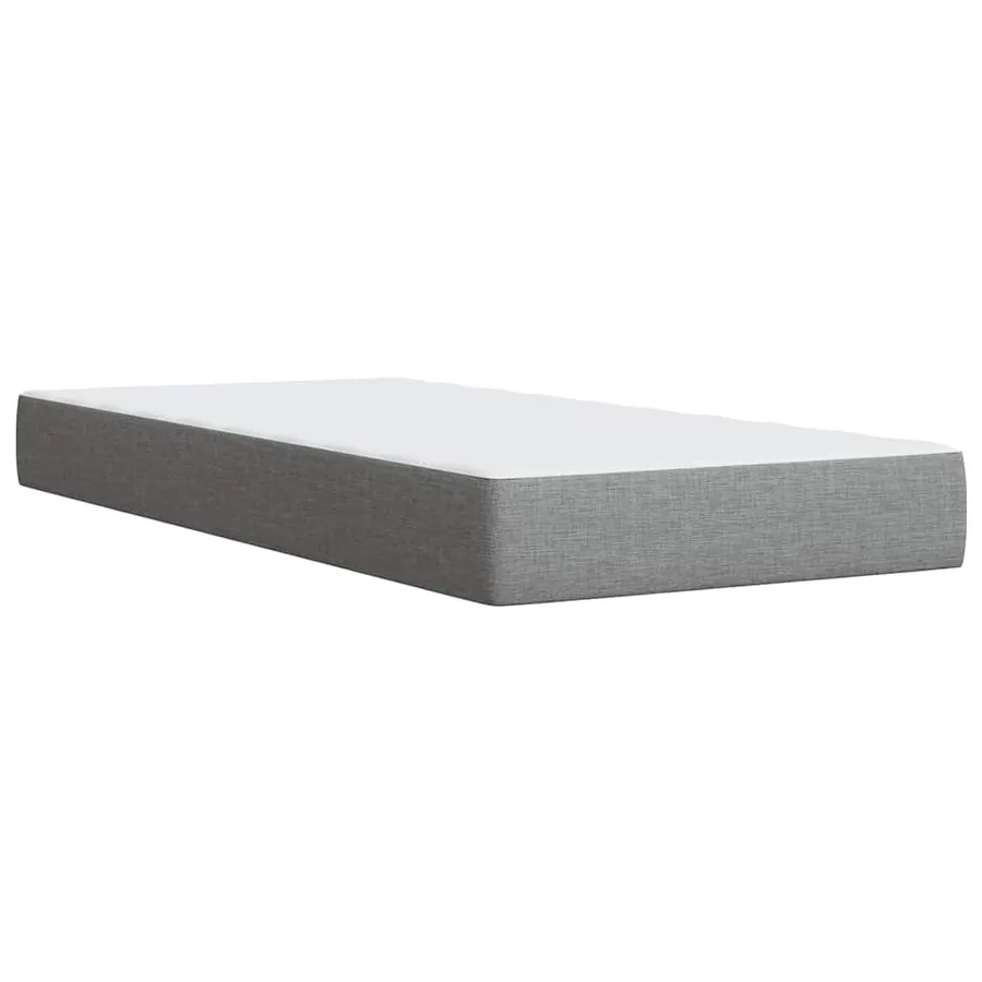 Sommier à lattes de lit avec matelas Gris clair 100x200cm Tissu - 12
