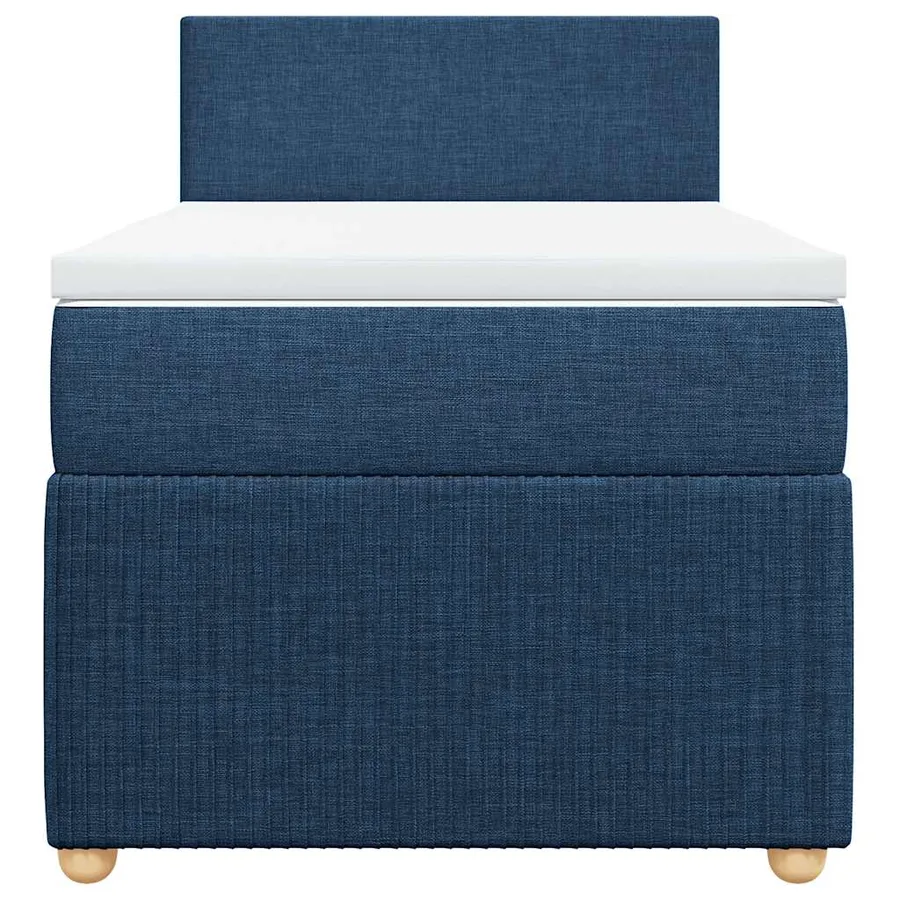 Sommier à lattes de lit avec matelas Bleu 100x200 cm Tissu - 6