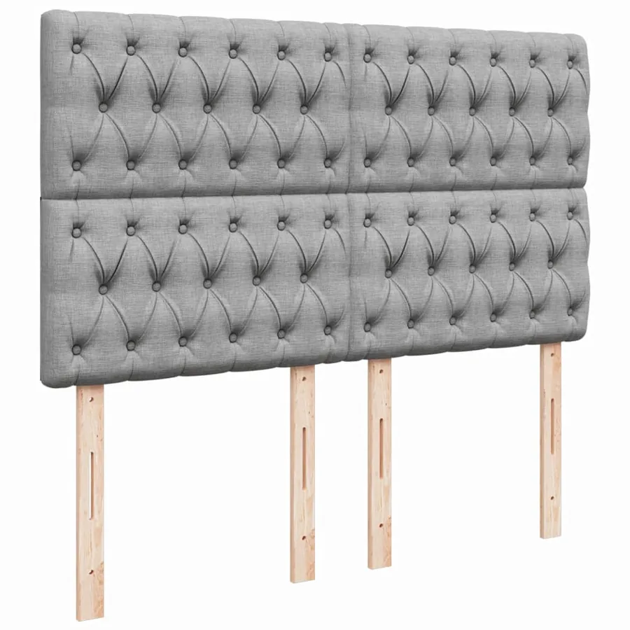 Sommier à lattes de lit avec matelas Gris clair 160x200cm Tissu - 7