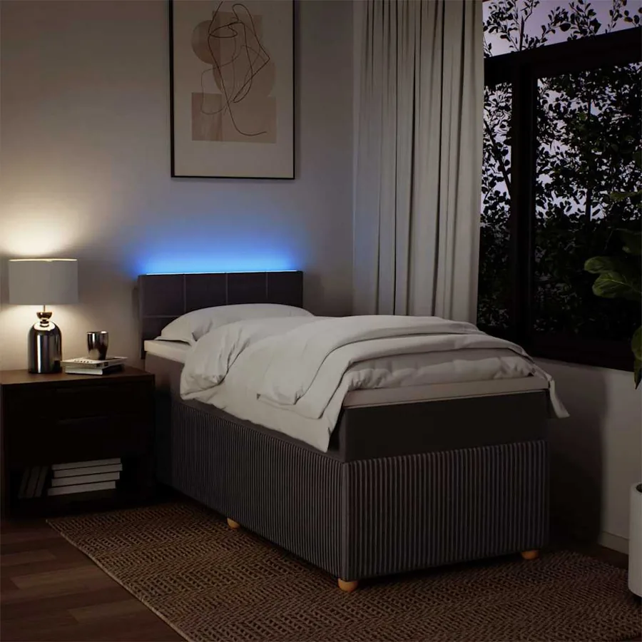 Sommier à lattes de lit avec matelas Marron foncé 100x200 cm - 5