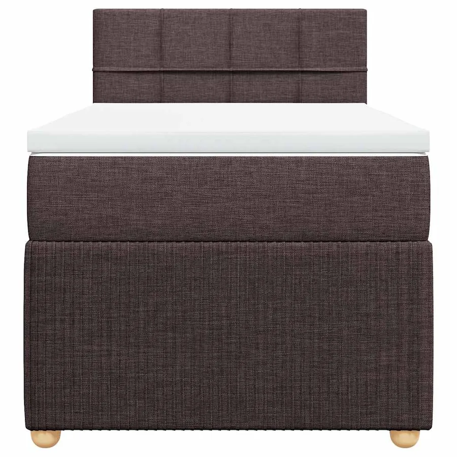 Sommier à lattes de lit avec matelas Marron foncé 100x200 cm - 6