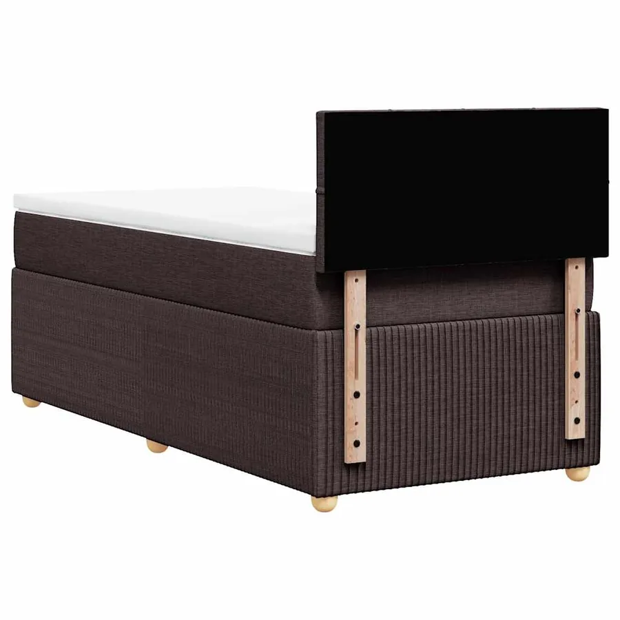 Sommier à lattes de lit avec matelas Marron foncé 100x200 cm - 8