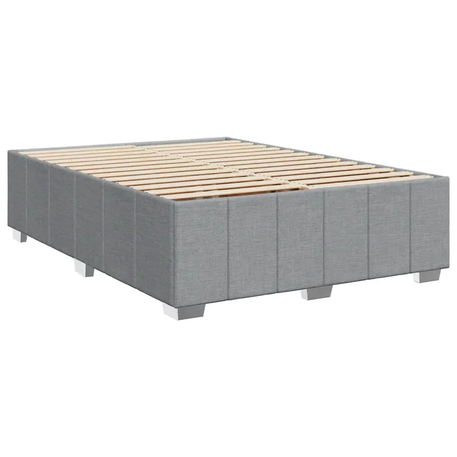 Sommier à lattes de lit avec matelas Gris clair 160x200cm Tissu - 9