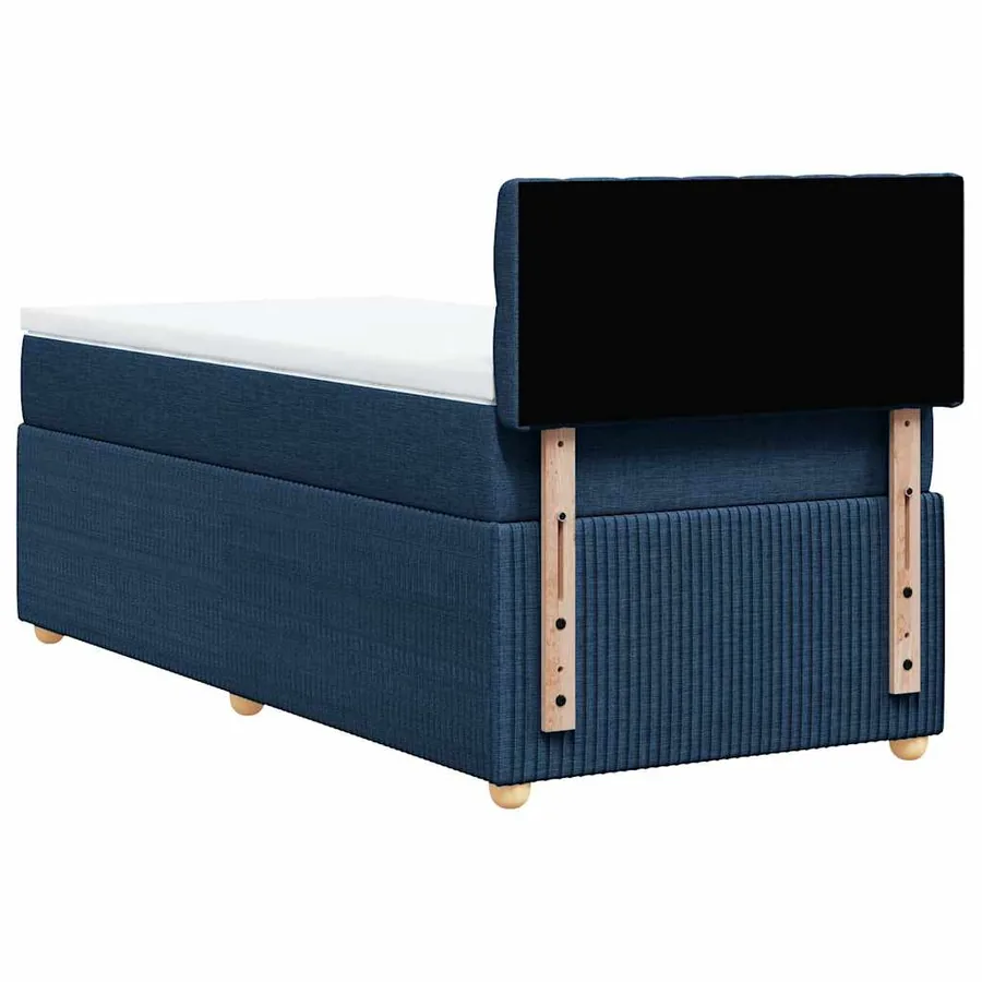 Sommier à lattes de lit avec matelas Bleu 100x200 cm Tissu - 6
