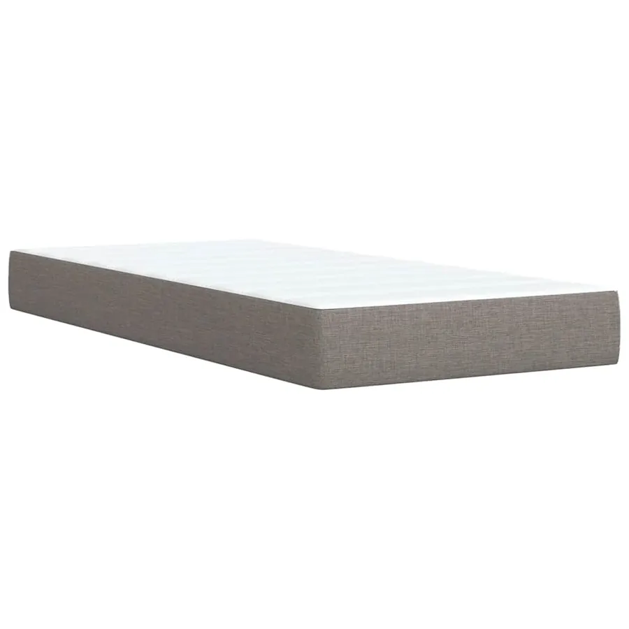 Sommier à lattes de lit avec matelas Taupe 100x200 cm Tissu - 10