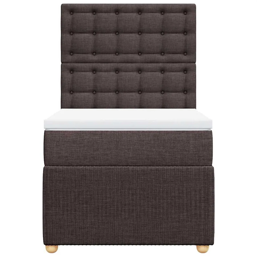 Sommier à lattes de lit avec matelas Marron foncé 100x200 cm - 4