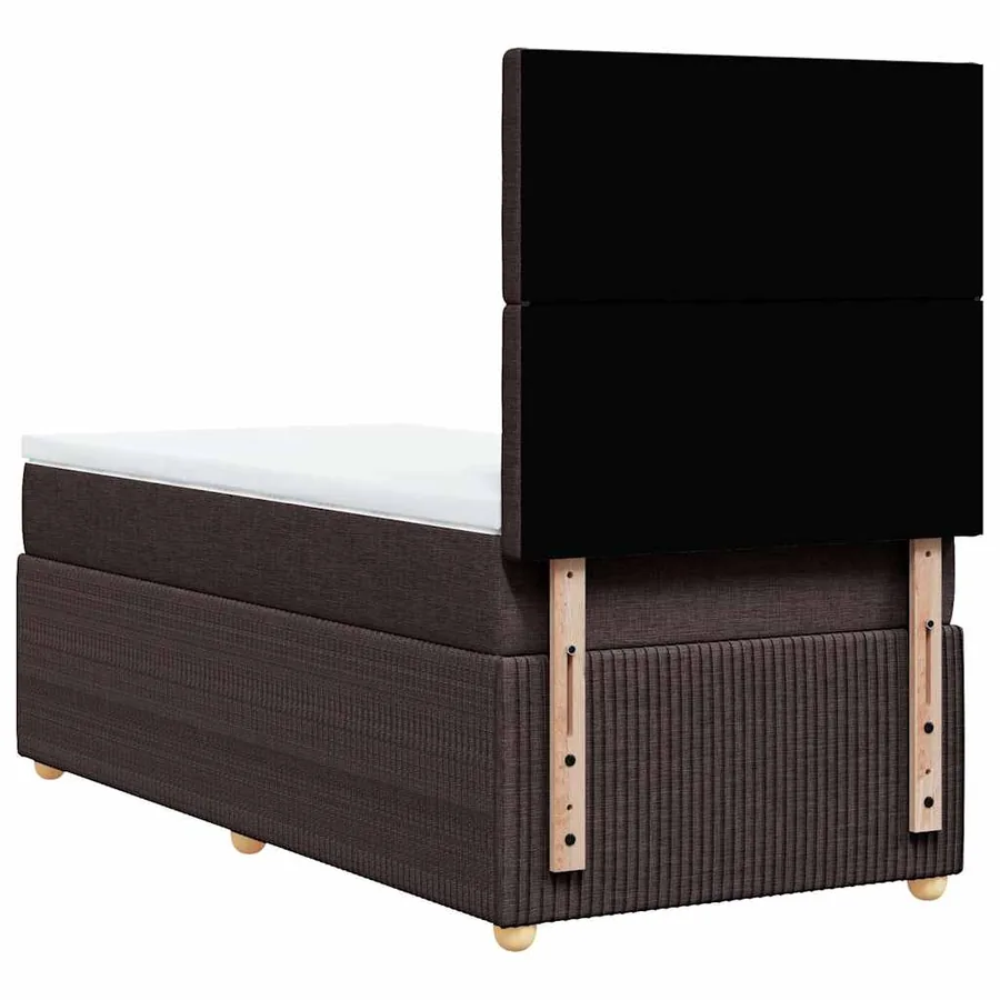 Sommier à lattes de lit avec matelas Marron foncé 100x200 cm - 6