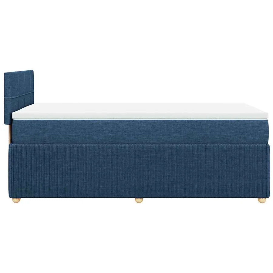 Sommier à lattes de lit avec matelas Bleu 90x200 cm Tissu - 5