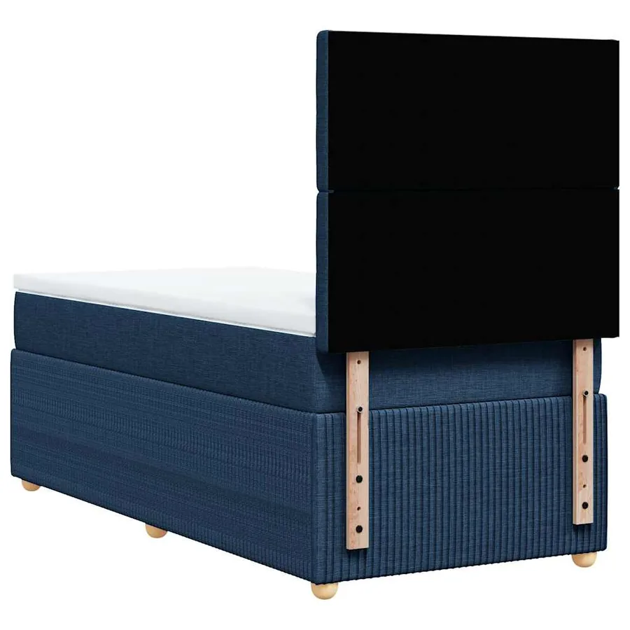 Sommier à lattes de lit avec matelas Bleu 90x200 cm Tissu - 6