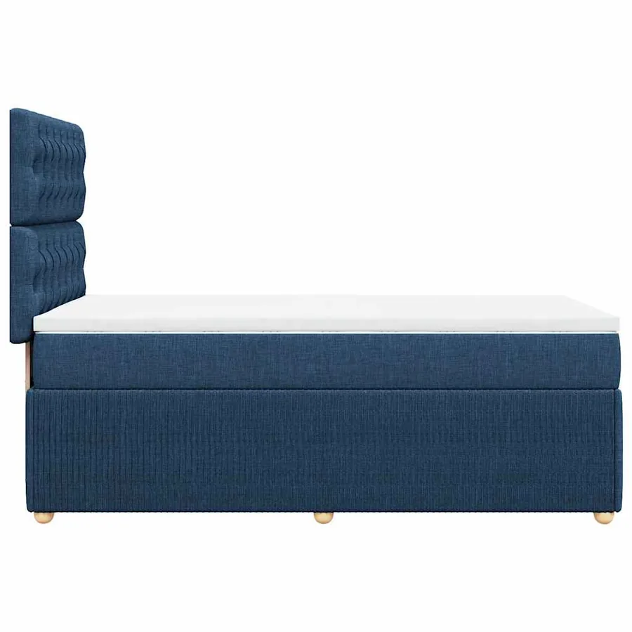 Sommier à lattes de lit avec matelas Bleu 90x200 cm Tissu - 5