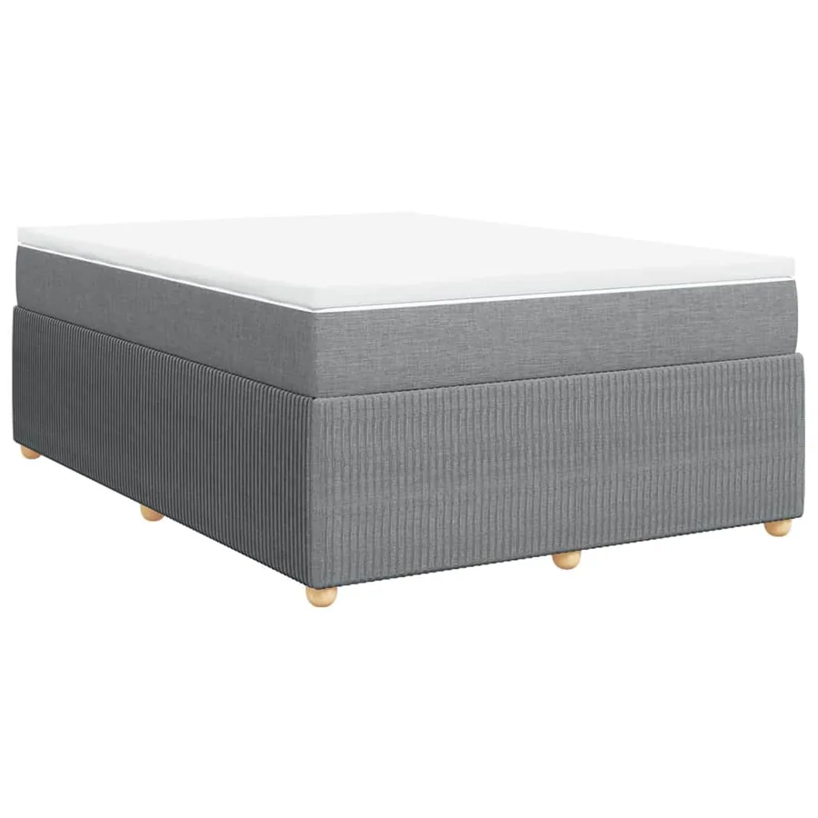 Sommier à lattes de lit avec matelas Gris clair 140x200cm Tissu - 2