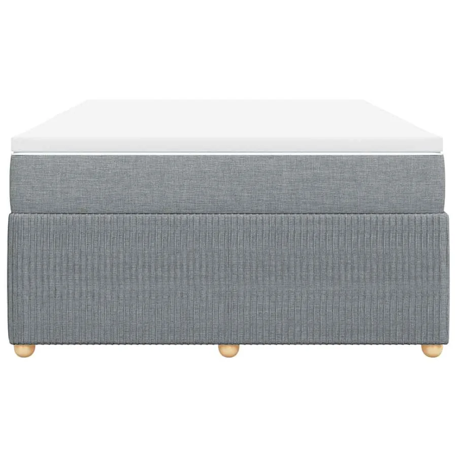 Sommier à lattes de lit avec matelas Gris clair 140x200cm Tissu - 4