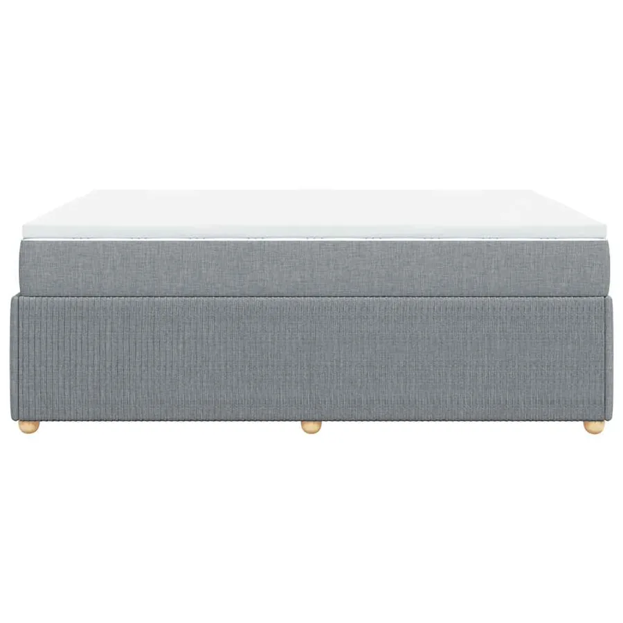 Sommier à lattes de lit avec matelas Gris clair 140x200cm Tissu - 5