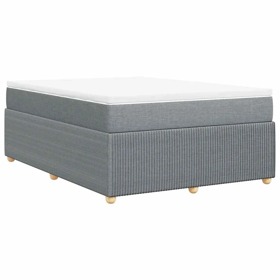Sommier à lattes de lit avec matelas Gris clair 140x200cm Tissu - 6