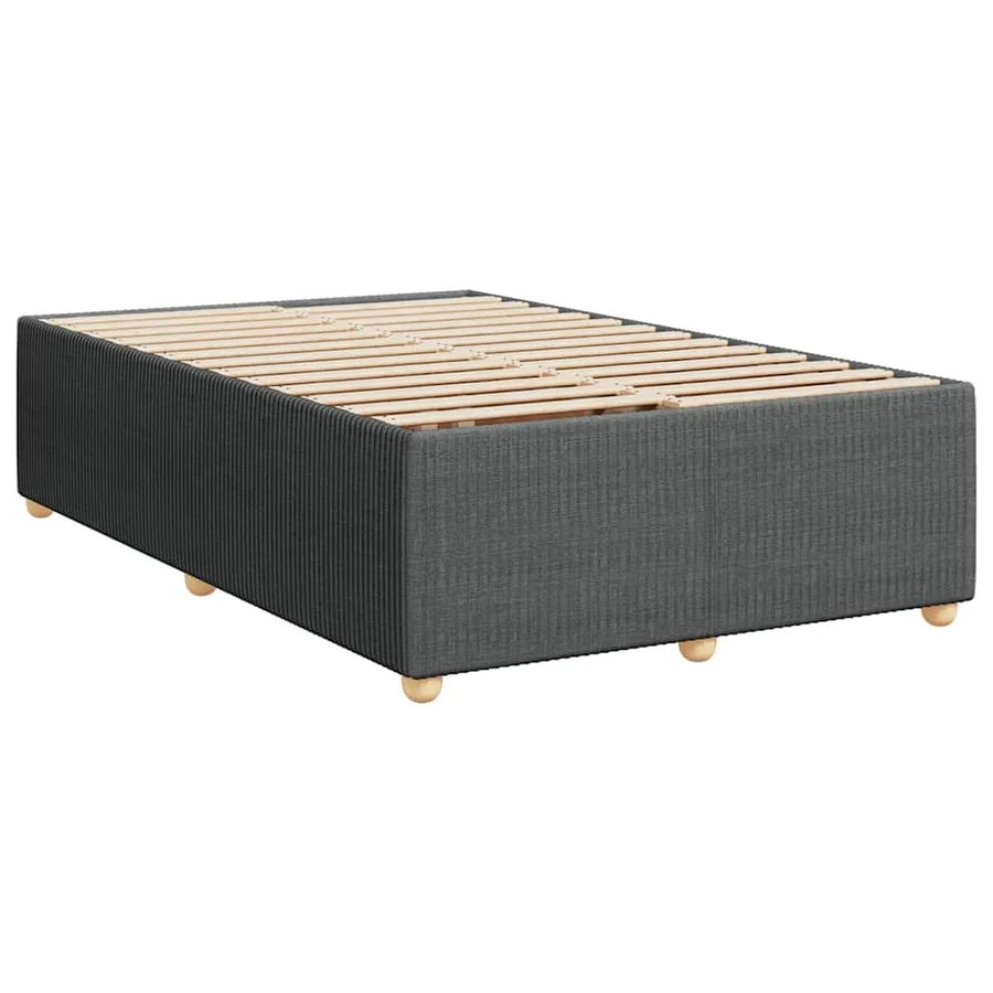 Sommier à lattes de lit avec matelas Gris foncé 120x200cm Tissu - 10