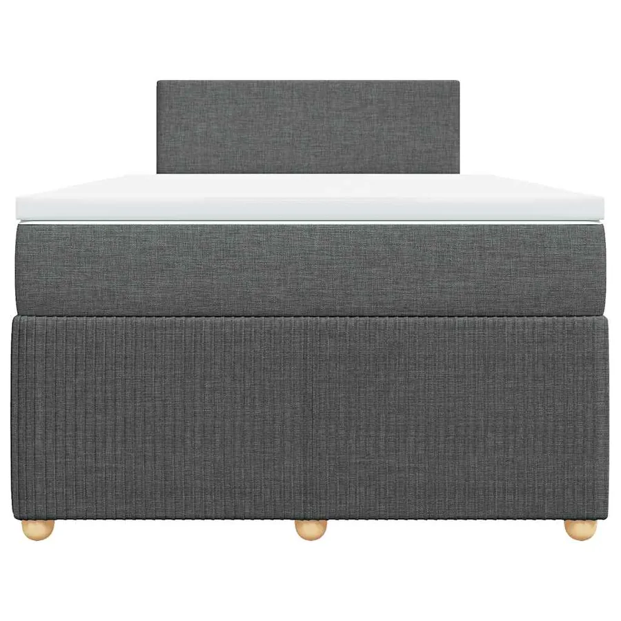 Sommier à lattes de lit avec matelas Gris foncé 120x200cm Tissu - 4