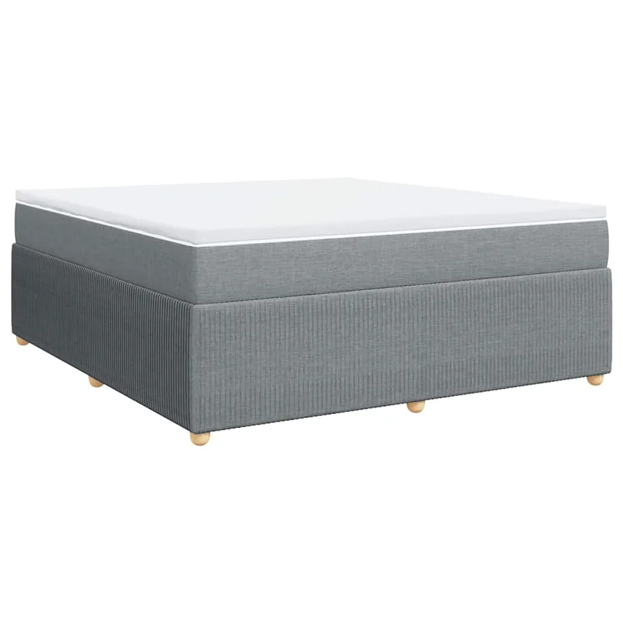 Sommier à lattes de lit avec matelas Gris clair 180x200cm Tissu - 2