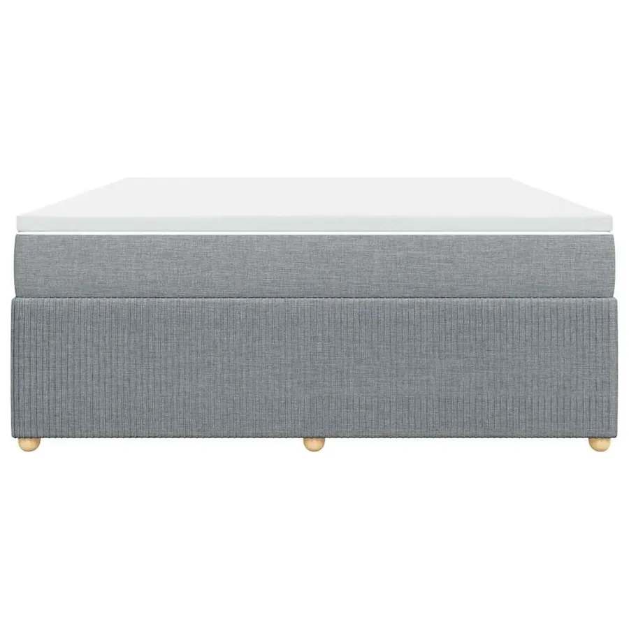 Sommier à lattes de lit avec matelas Gris clair 180x200cm Tissu - 4