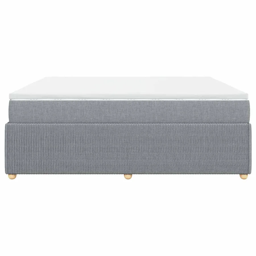 Sommier à lattes de lit avec matelas Gris clair 180x200cm Tissu - 5
