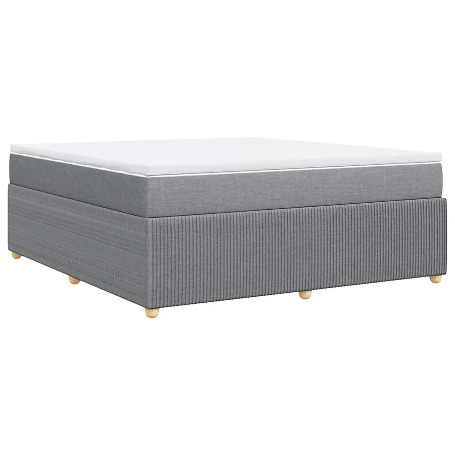 Sommier à lattes de lit avec matelas Gris clair 180x200cm Tissu - 6