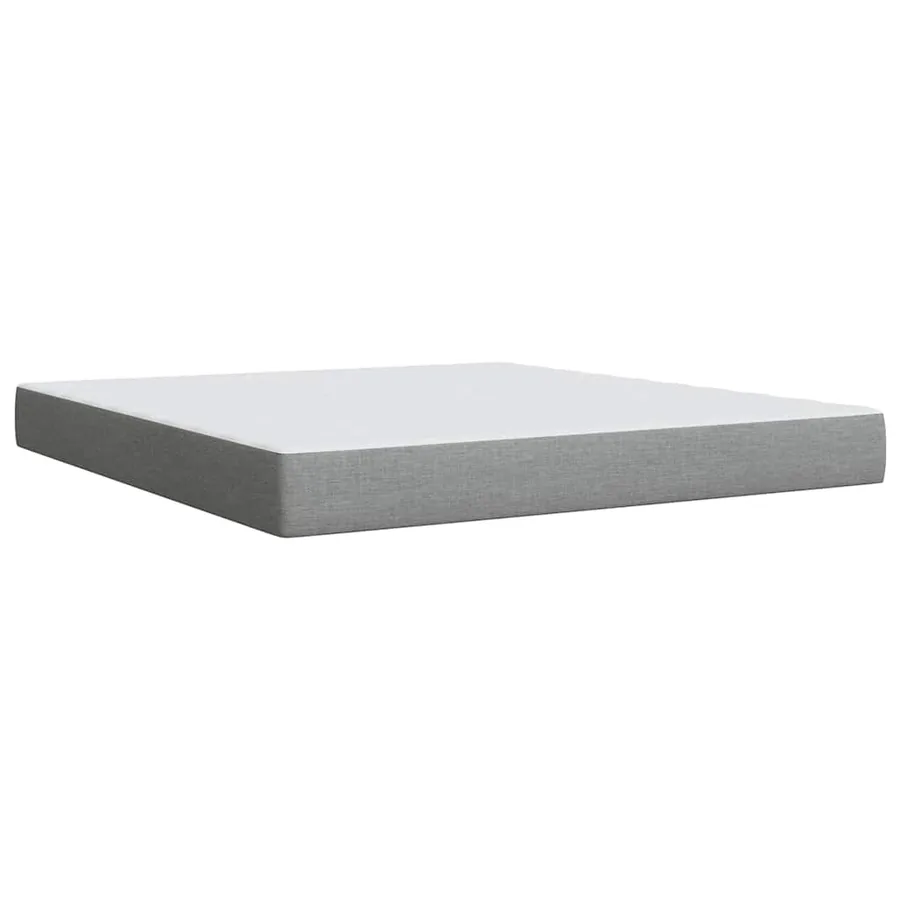 Sommier à lattes de lit avec matelas Gris clair 180x200cm Tissu - 8