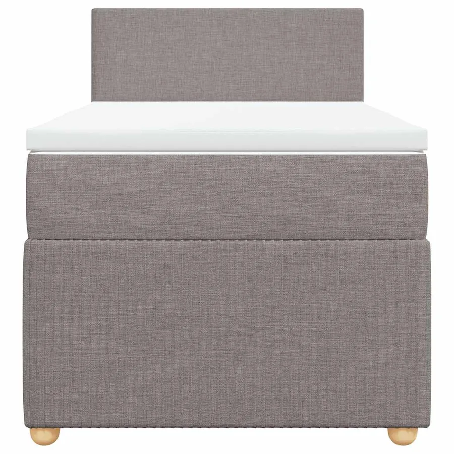 Sommier à lattes de lit avec matelas Taupe 100x200 cm Tissu - 6