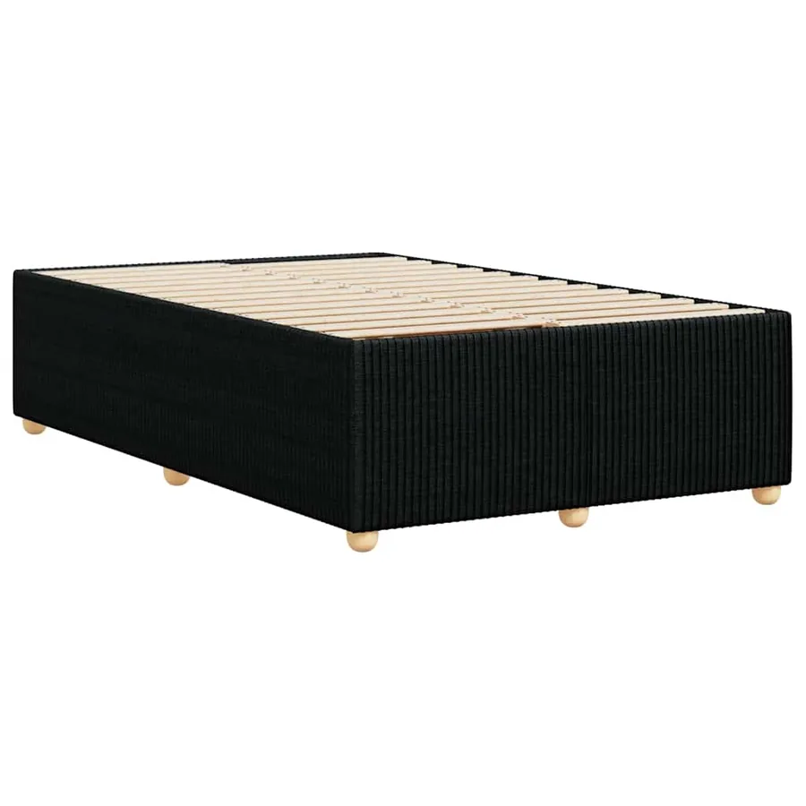 Cadre de lit sans matelas noir 120x200 cm tissu - 6