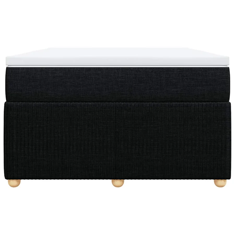 Sommier à lattes de lit avec matelas Noir 120x200 cm Tissu - 4