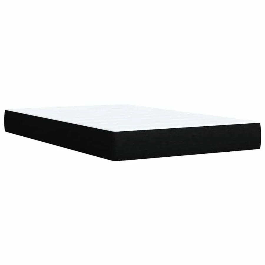Sommier à lattes de lit avec matelas Noir 120x200 cm Tissu - 8